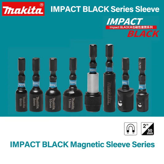 Makita Impact Black Series Magnetic Sleeve Bit Set Socket